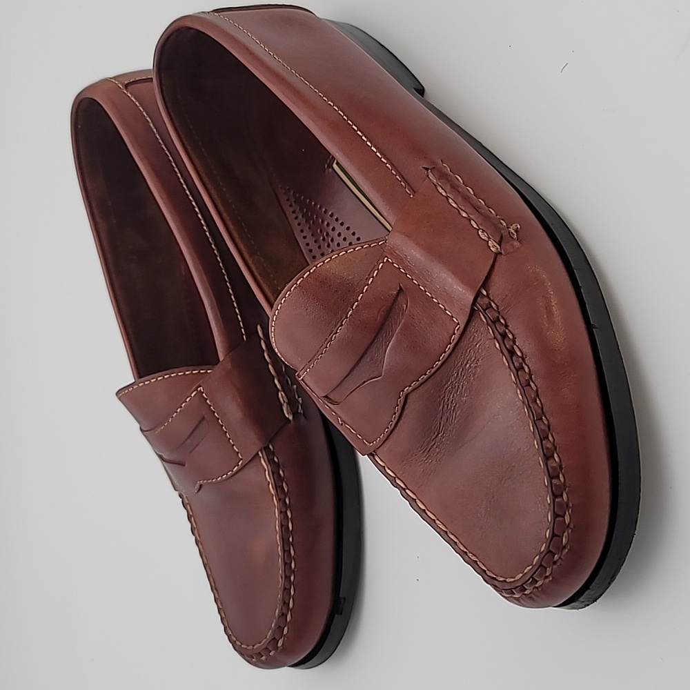 COLE HAAN sz10.5 Pinch Penny Loafer Moc toe hand stitched - Picture 6 of 12